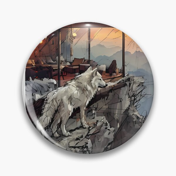 Artikelvorschau, Lone Wolf Living - Modern Mountain Lounge Art entworfen und verkauft von Modern Nest Art.
