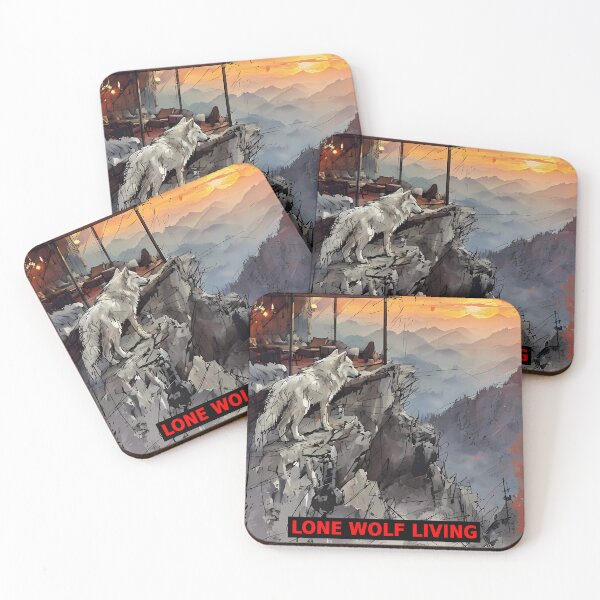 Item preview, Lone Wolf Living - Modern Mountain Lounge Art designed and sold by Modern Nest Art.