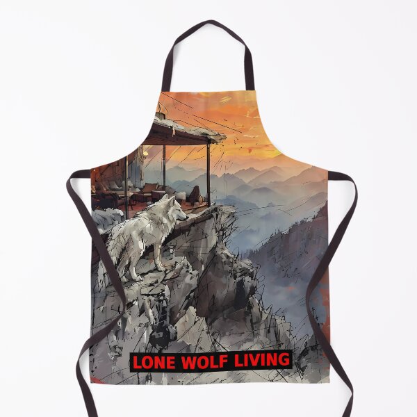 Item preview, Lone Wolf Living - Modern Mountain Lounge Art designed and sold by Modern Nest Art.