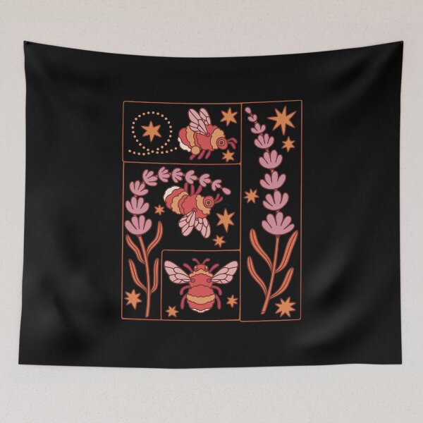 Item preview, Bumble bees & lavender designed and sold by Erika Vaigel Creations.