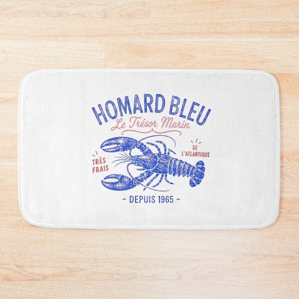 Aperçu de l'œuvre Très Frais Homard Bleu – Vintage French Market Art créée et vendue par NewNomads.