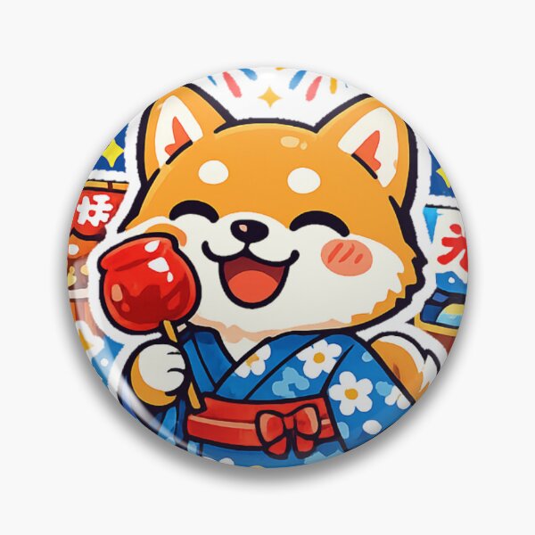 Item preview, Kawaii Shiba Inu Summer Festival Sticker | Japanese Matsuri Dog Anime Aesthetic designed and sold by kawaii animal store (in Japan).