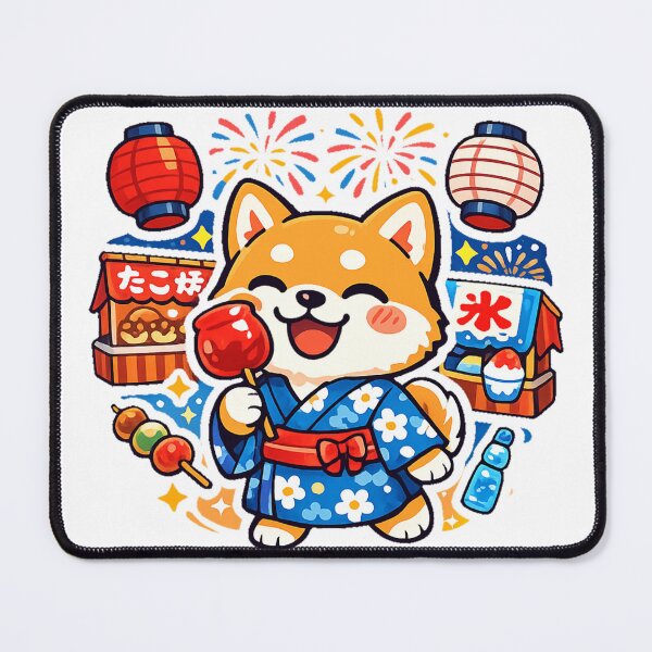 Item preview, Kawaii Shiba Inu Summer Festival Sticker | Japanese Matsuri Dog Anime Aesthetic designed and sold by kawaii animal store (in Japan).