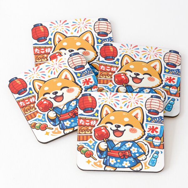 Item preview, Kawaii Shiba Inu Summer Festival Sticker | Japanese Matsuri Dog Anime Aesthetic designed and sold by kawaii animal store (in Japan).