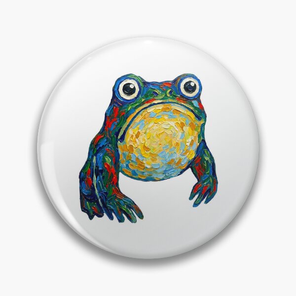 Item preview, Colorful Painted Grumpy frog  designed and sold by TeeARTHY.