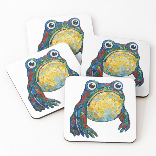 Item preview, Colorful Painted Grumpy frog  designed and sold by TeeARTHY.
