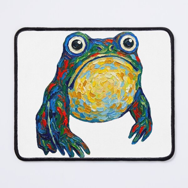 Item preview, Colorful Painted Grumpy frog  designed and sold by TeeARTHY.