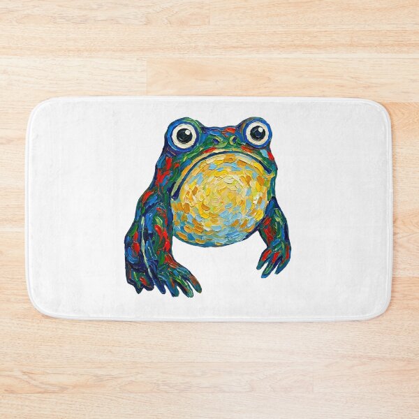 Item preview, Colorful Painted Grumpy frog  designed and sold by TeeARTHY.