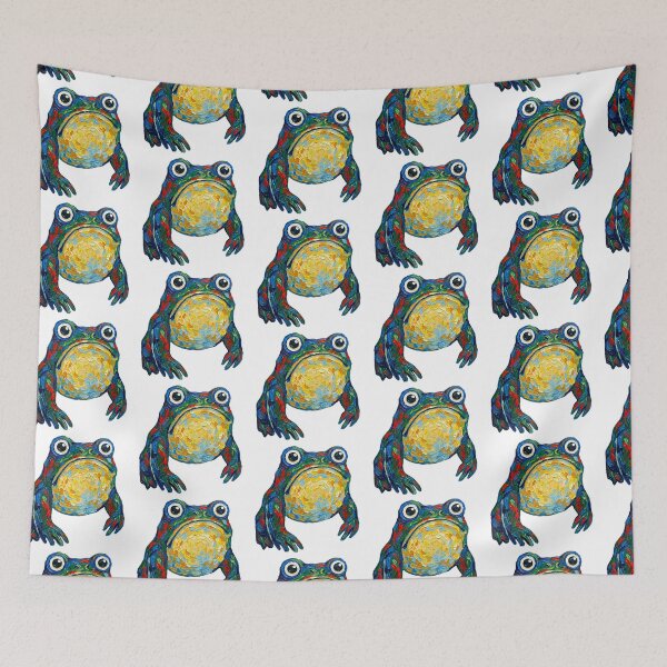 Item preview, Colorful Painted Grumpy frog  designed and sold by TeeARTHY.