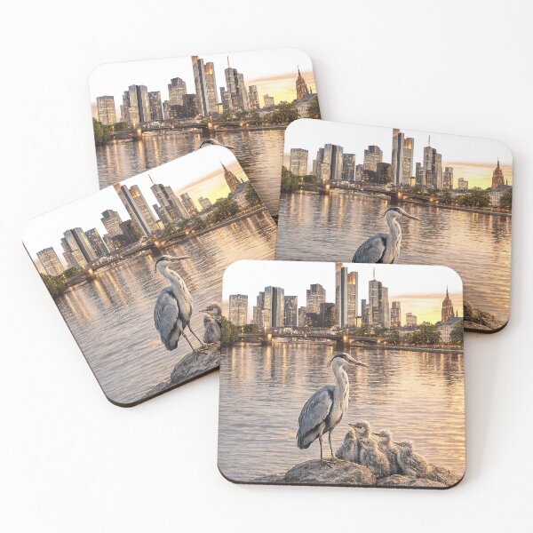 Item preview, Herons and the skyline of Frankfurt designed and sold by Hookesmode.