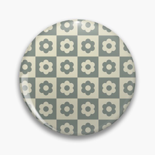 Item preview, Dolphin gray & dirty white mosaic with flowers designed and sold by Mint + Midnight.