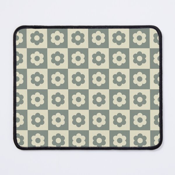 Item preview, Dolphin gray & dirty white mosaic with flowers designed and sold by Mint + Midnight.