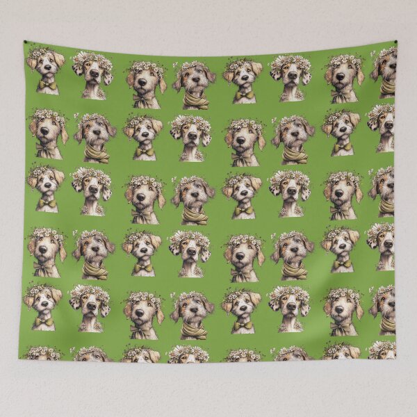Item preview, Dogs and wreath  designed and sold by Palmtree94.