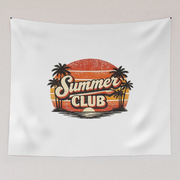 Item preview, Summer Club Retro Sunset Beach designed and sold by ubeyeart.
