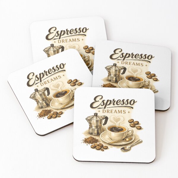 Item preview, Espresso Dreams Vintage Coffee Aesthetic Art designed and sold by MIArt Studio.