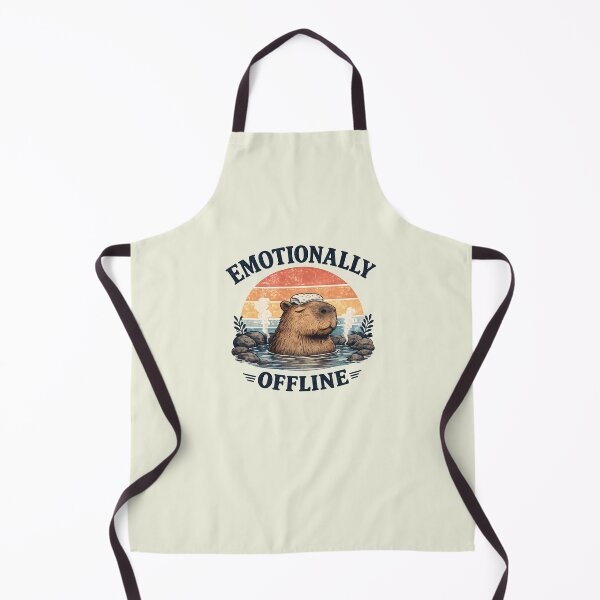 Item preview, Emotionally Offline Capybara Retro Design designed and sold by Lizavelle.