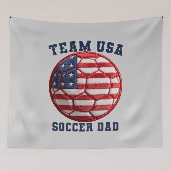 Item preview, Team USA Soccer Dad Gear - Plush Ball Varsity Felt Patch designed and sold by thelexiverse.
