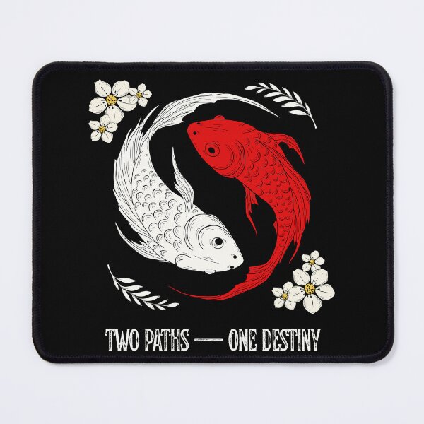 Item preview, Two Paths One Destiny - Red & White Koi Fish Yin Yang Japanese Art designed and sold by PrimalBeastLab.