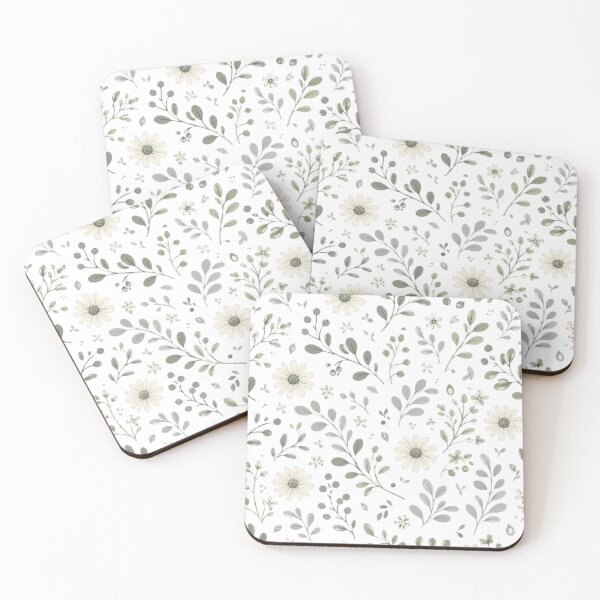 Item preview, Minimalist Botanical Seamless Pattern | Sage Green Wildflower Watercolor Design | Elegant Nature-Inspired Floral Print designed and sold by agaa-vibes-studio.