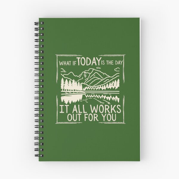 Item preview, What if today is the day it all works out for you - mountain drawing - positive gift designed and sold by LAJdesigns.