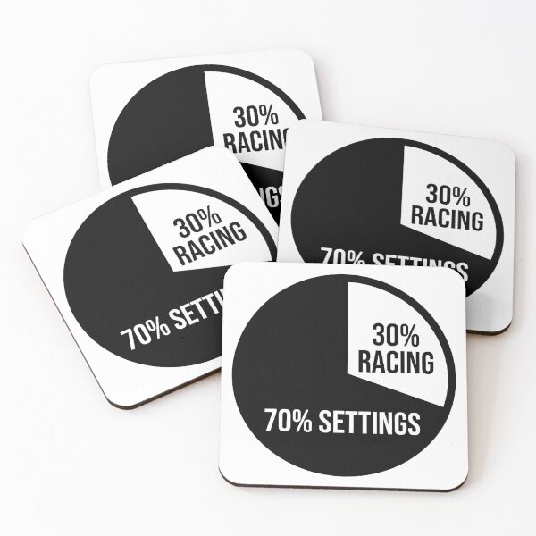 Item preview, 70% Settings 30% Racing – Sim Racing Pie Chart designed and sold by GarageGraphics.