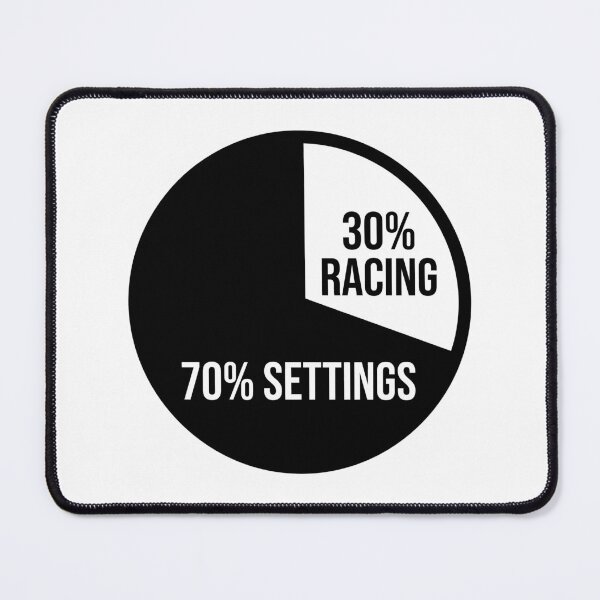 Item preview, 70% Settings 30% Racing – Sim Racing Pie Chart designed and sold by GarageGraphics.