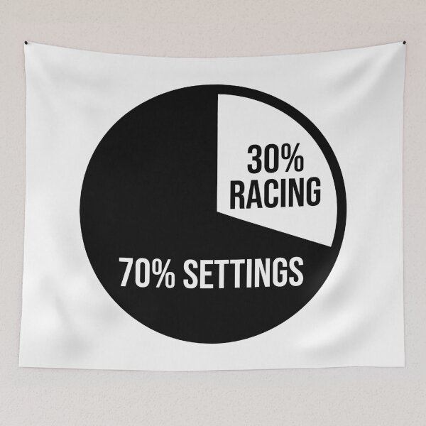 Item preview, 70% Settings 30% Racing – Sim Racing Pie Chart designed and sold by GarageGraphics.