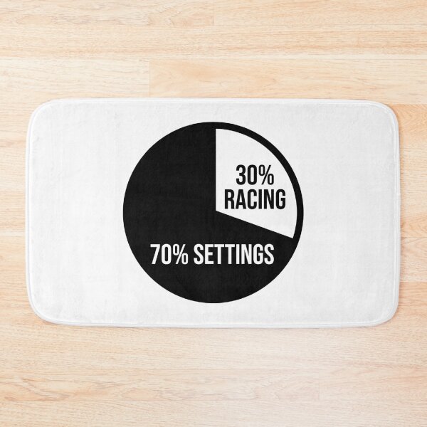 Item preview, 70% Settings 30% Racing – Sim Racing Pie Chart designed and sold by GarageGraphics.