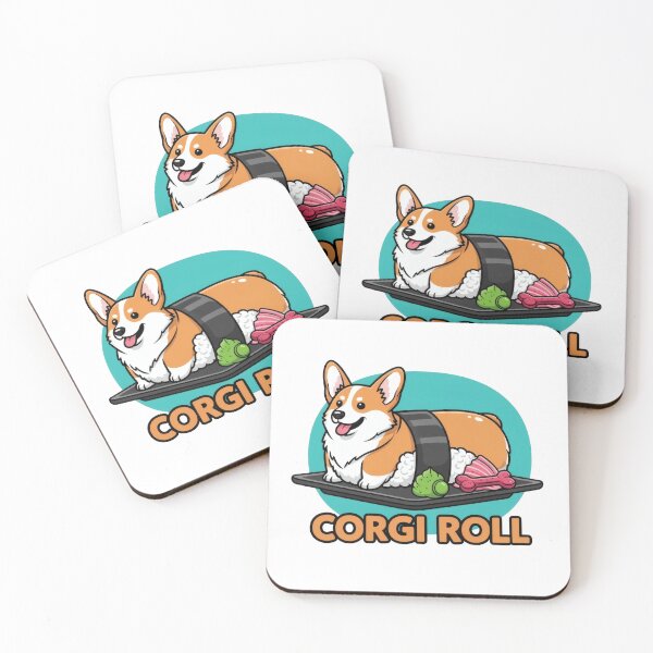 Item preview, Cute Corgi Roll Sushi Kawaii Dog designed and sold by HobClub.