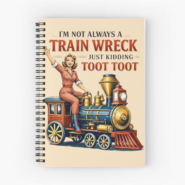 Item preview, Funny Retro I'm Not Always A Train Wreck, Just Kidding Toot Toot designed and sold by legendaryskins.