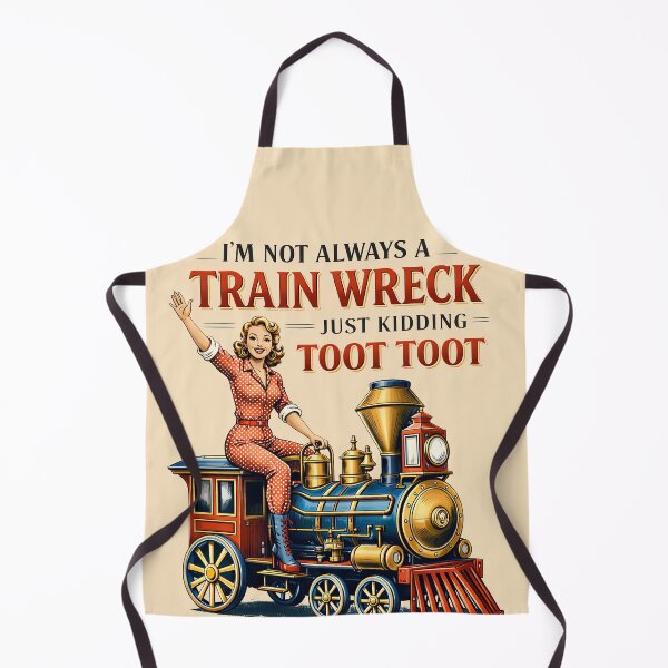 Item preview, Funny Retro I'm Not Always A Train Wreck, Just Kidding Toot Toot designed and sold by legendaryskins.