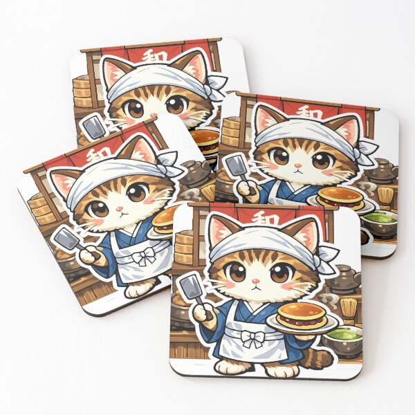 Item preview, Kawaii Wagashi Cat Sticker – Japanese Sweets Shop Anime Aesthetic designed and sold by kawaii animal store (in Japan).