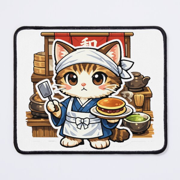 Item preview, Kawaii Wagashi Cat Sticker – Japanese Sweets Shop Anime Aesthetic designed and sold by kawaii animal store (in Japan).