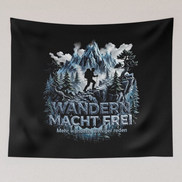Item preview, Wandern Macht Frei Vintage Hiking Design for Mountain Lovers designed and sold by ardhigeek.