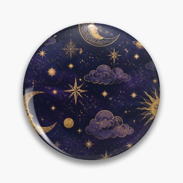 Item preview, Celestial Moon & Stars Pattern | Mystical Night Sky designed and sold by DesignsByTaara.