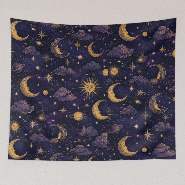 Item preview, Celestial Moon & Stars Pattern | Mystical Night Sky designed and sold by DesignsByTaara.