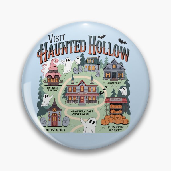 Item preview, Visit Haunted Hollow Cozy Spooky Town Halloween Map designed and sold by Raw Tigers.