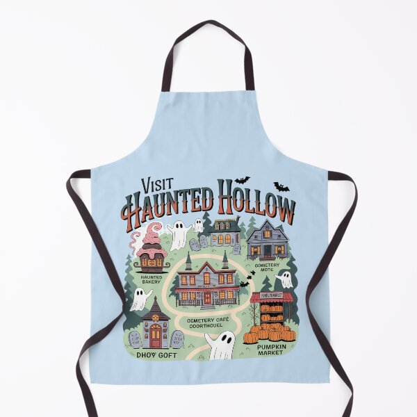 Item preview, Visit Haunted Hollow Cozy Spooky Town Halloween Map designed and sold by Raw Tigers.