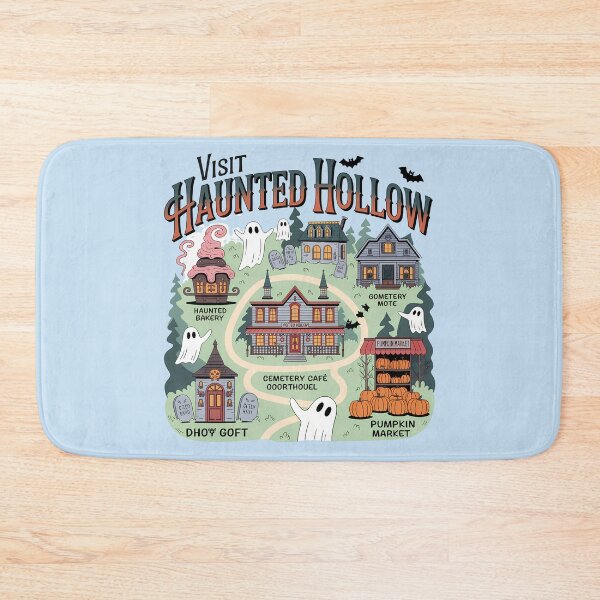 Item preview, Visit Haunted Hollow Cozy Spooky Town Halloween Map designed and sold by Raw Tigers.