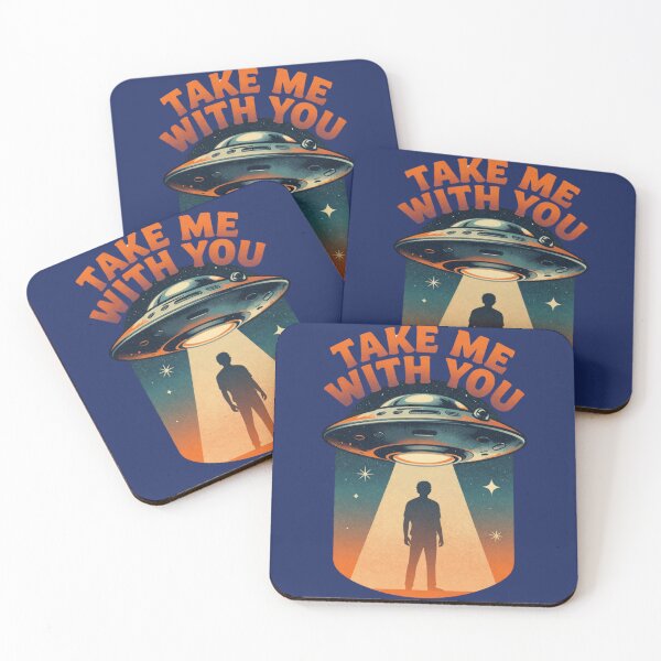 Item preview, Take Me With You UFO Alien Abduction Retro 70s Vintage designed and sold by GoGreenlove.