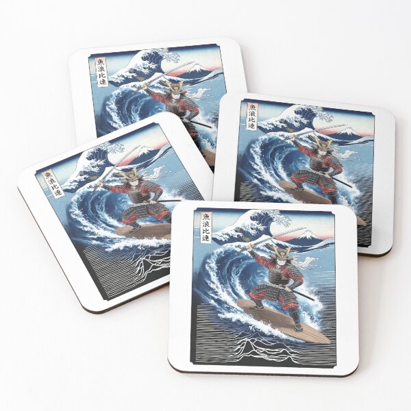 Item preview, Japanese Samurai Surfing Great Wave Art designed and sold by TeeARTHY.