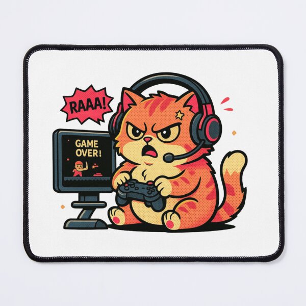 Item preview, Angry Gamer Cat designed and sold by subodh kumar.