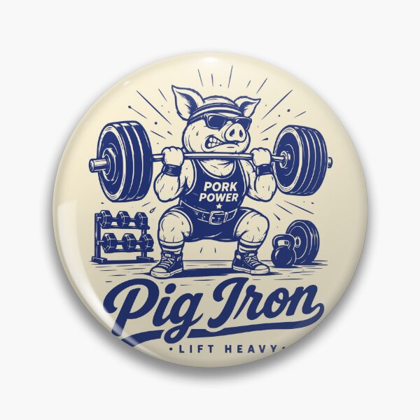 Item preview, Vintage Pig Iron Weight Lifting designed and sold by 89shirts.