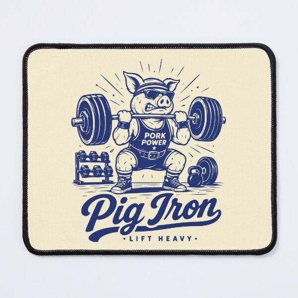 Item preview, Vintage Pig Iron Weight Lifting designed and sold by 89shirts.