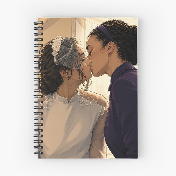 Item preview, A kiss between friends Becka (Mattea Conforti) and Agnes (Chase Infiniti) from the series The Testaments (fan art) designed and sold by PopCultureAndStuff.