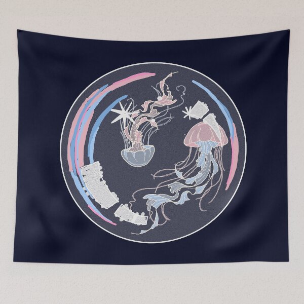 Artikelvorschau, Quallenblase (Trans-Flagge) entworfen und verkauft von Les Enfants des Possibles .