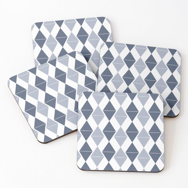 Item preview, Cadet blue, neutral blue & white diamonds designed and sold by Mint + Midnight.