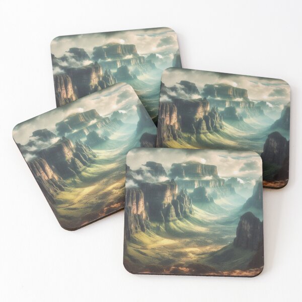 Item preview, Lost World Table Mountains | Tepui Landscape | Epic Misty Valley Art designed and sold by IRON SIREN.