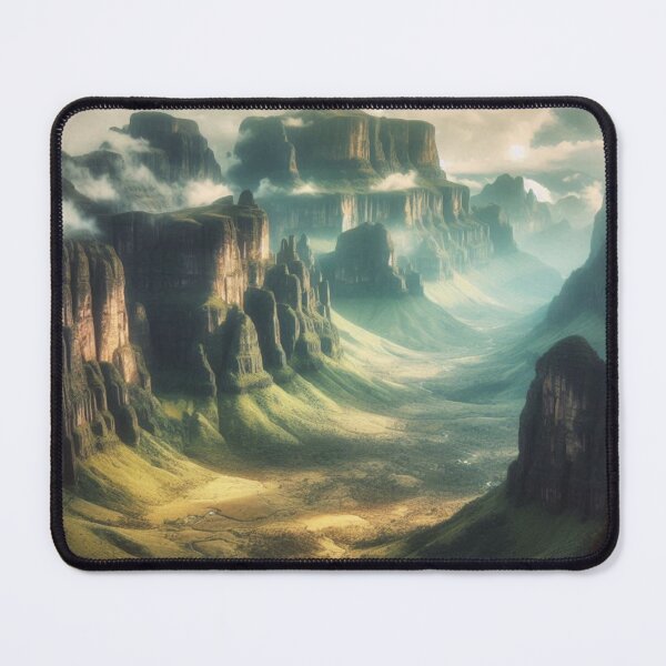 Item preview, Lost World Table Mountains | Tepui Landscape | Epic Misty Valley Art designed and sold by IRON SIREN.
