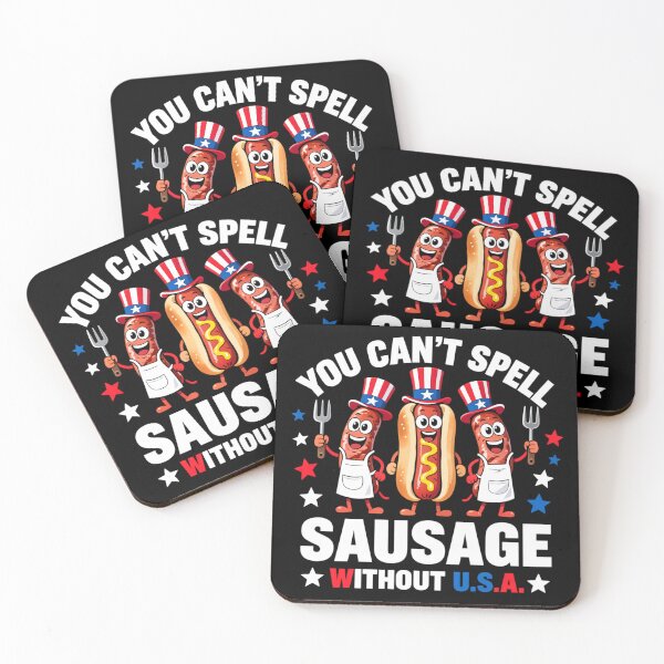 Item preview, You Cant Spell Sausage Without USA 4th of July American Flag designed and sold by CutOutIdols.